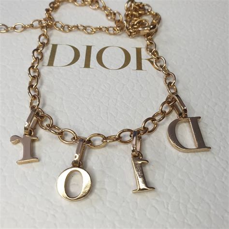 dior card necklace|dior letters necklace value.